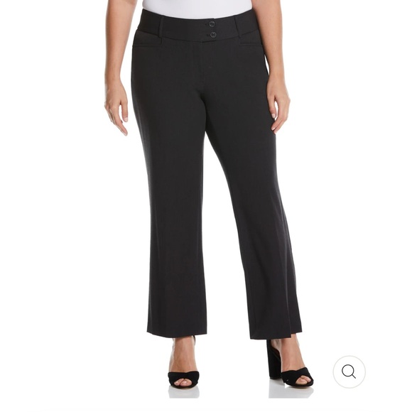 Rafaella Pants - Rafaella | Women’s Black Straight Leg Pants Size 18W